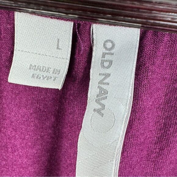 Old Navy Button V Neck Knit Top Shirt Purple Large - Picture 9 of 12
